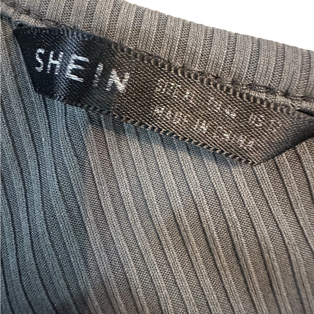 Shein One Shoulder Crop Top - Womens Size XL - Gray - Picture 2 of 2